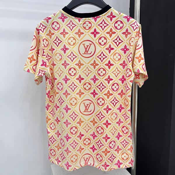 送料込ルイヴィトン モノグラム コットン半袖 Tシャツ コピー 2色 vum14439